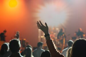 hands raised in worship